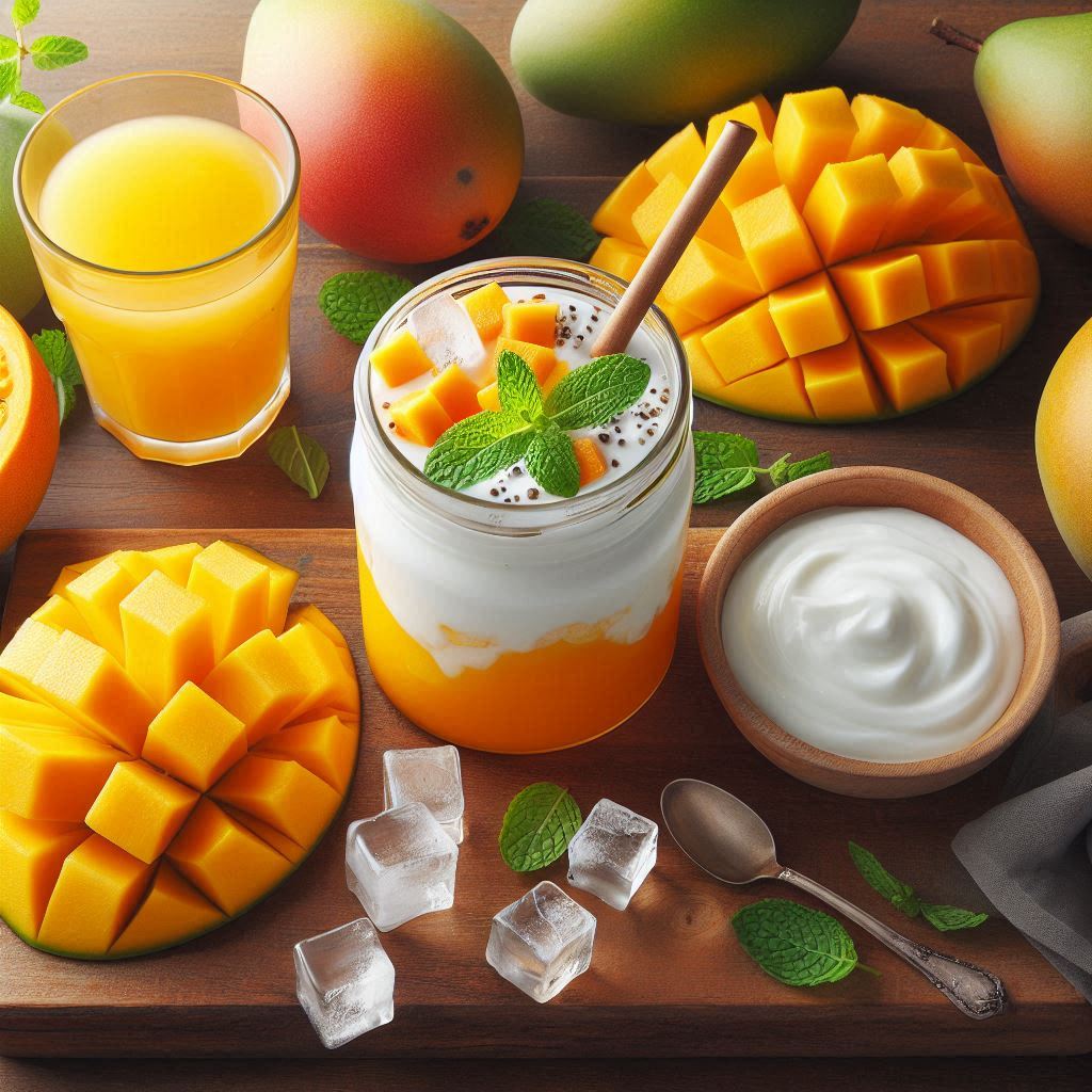 Batido de mango y yogurt